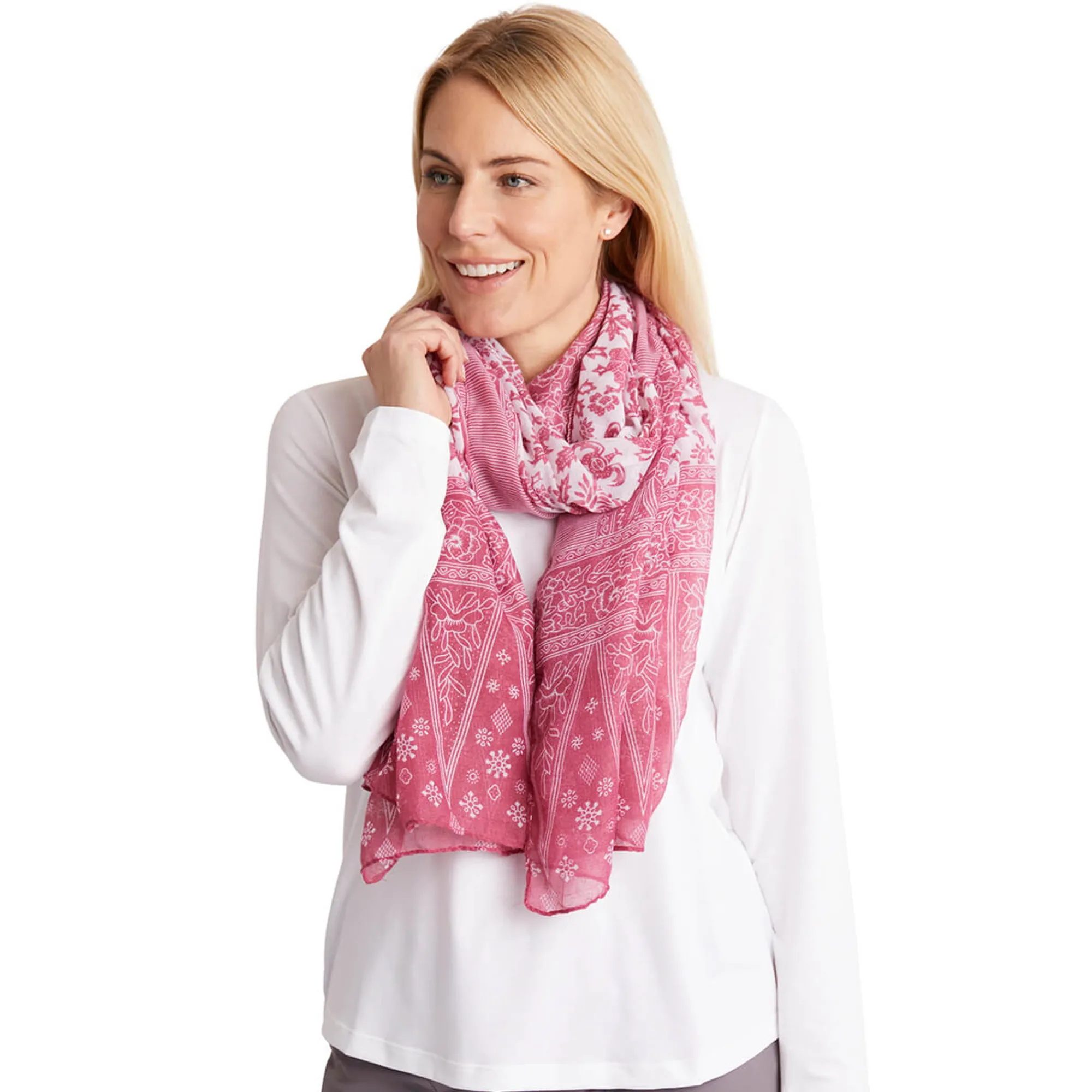 Women Rohan Insect Shield Versatile Wrap Scarf Dusty Rose