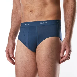 Men Rohan Men'S Aether Briefs With Fly Opening Peninsula Blue