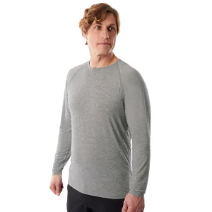 Men Rohan Men'S Aether Long Sleeve T Mid Grey Marl