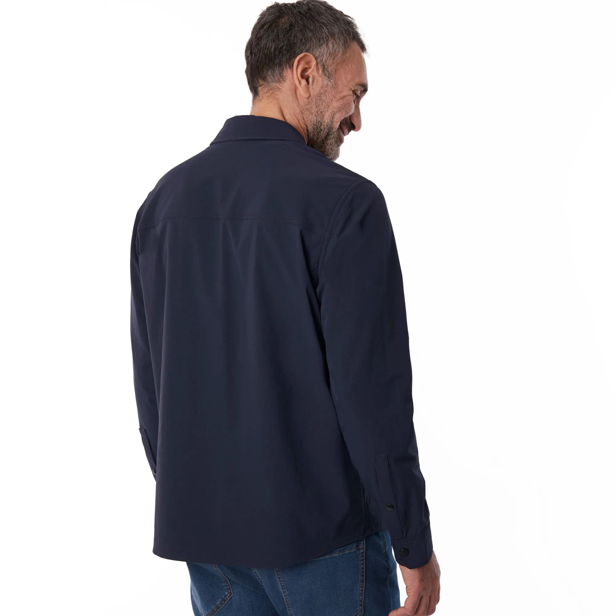 Men Rohan Men'S Arris Long Sleeve Overshirt True Navy