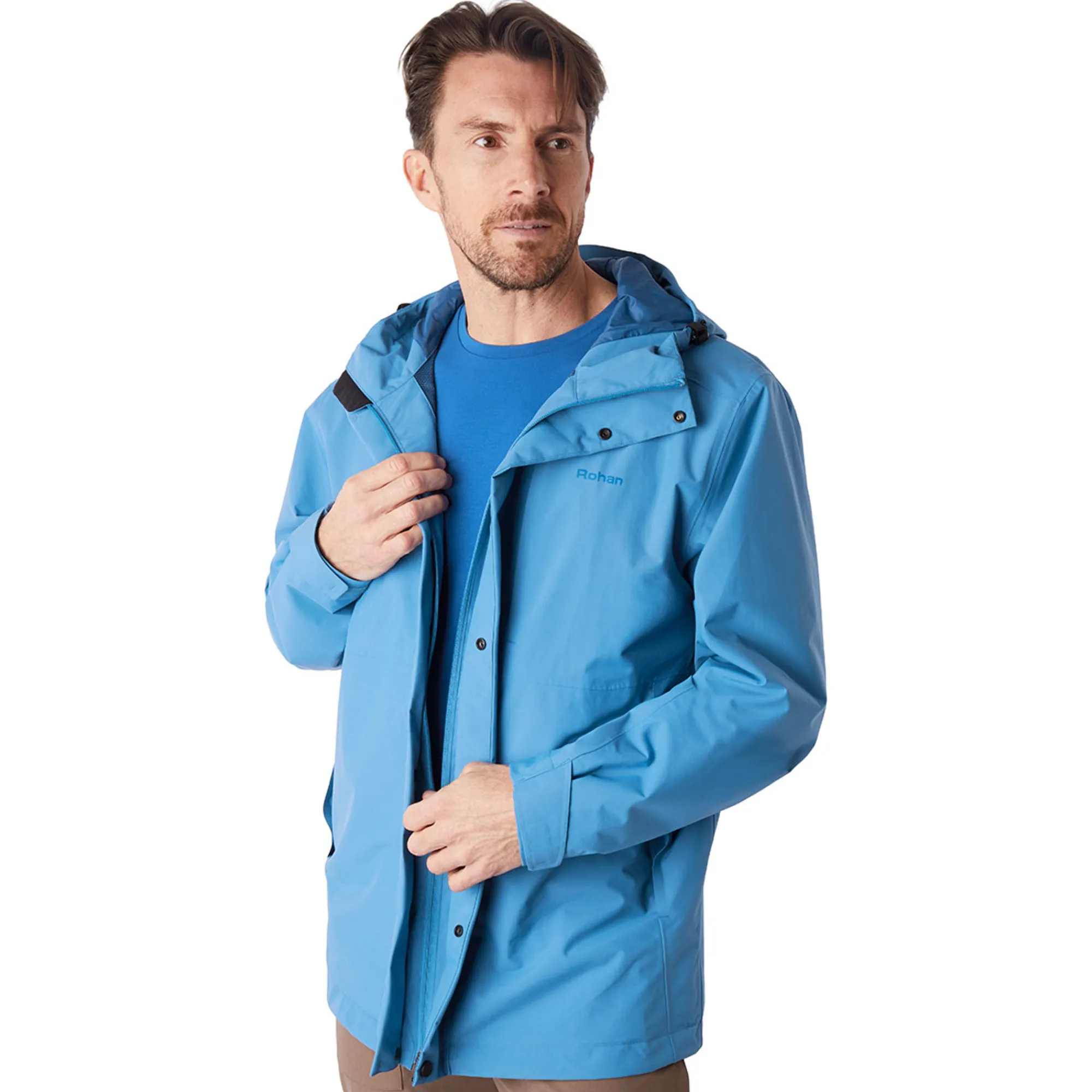 Men Rohan Men'S Brecon Waterproof Jacket Island Blue
