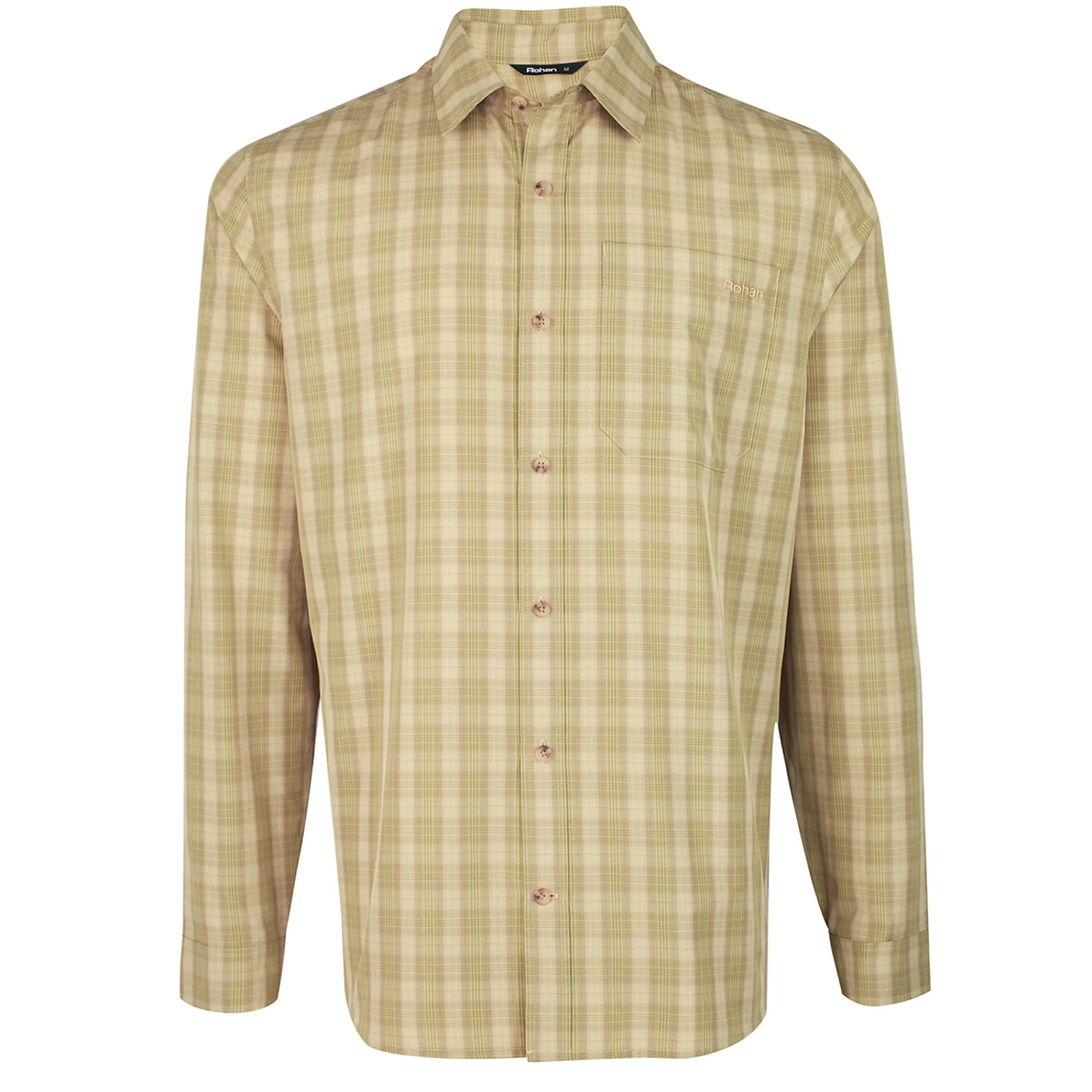 Men Rohan Men'S Coast Long Sleeve Shirt Stone/Citrus Check