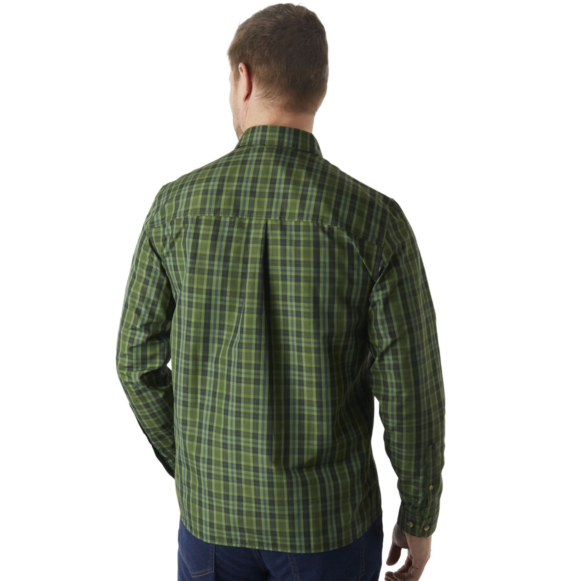 Men Rohan Men'S Coast Long Sleeve Shirt Highland Green Check