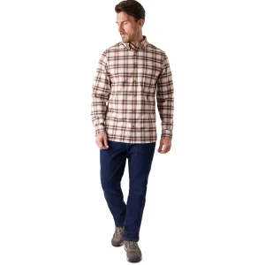 Men Rohan Men'S Dover Long Sleeve Shirt Ecru/Red Check