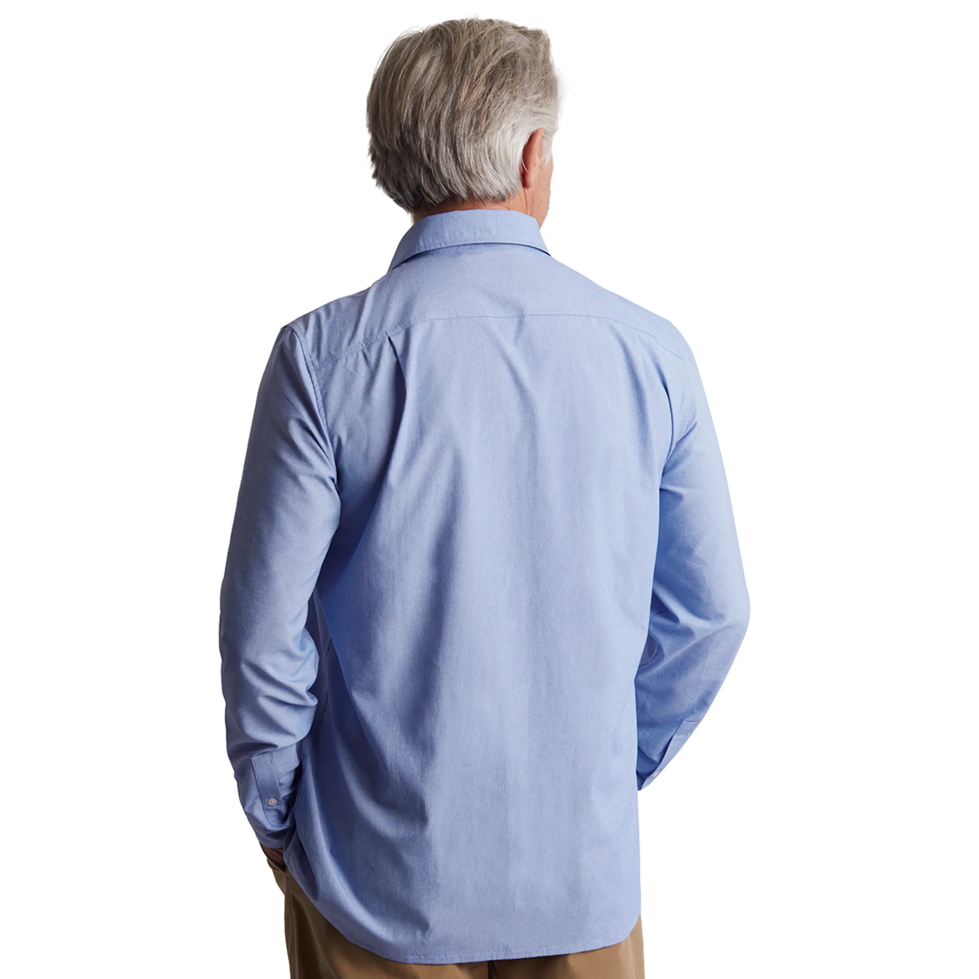 Men Rohan Men'S Finchley Long Sleeve Shirt Ridge Blue Oxford