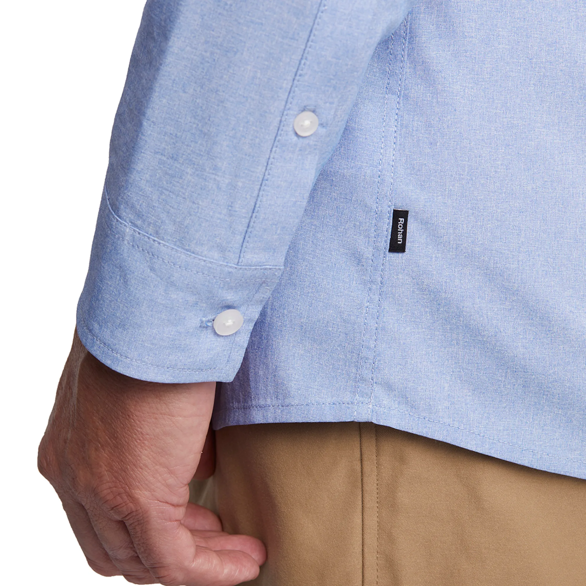 Men Rohan Men'S Finchley Long Sleeve Shirt Ridge Blue Oxford