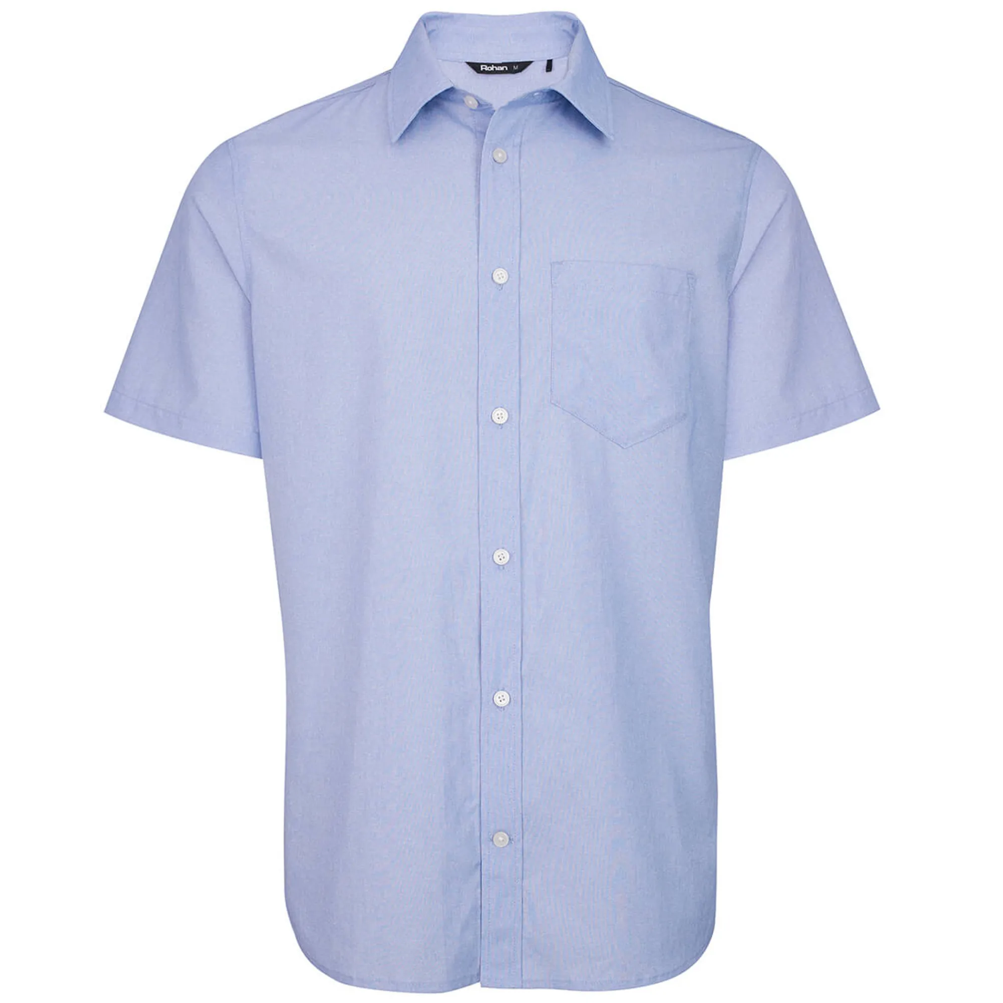 Men Rohan Men'S Finchley Short Sleeve Shirt Ridge Blue Oxford