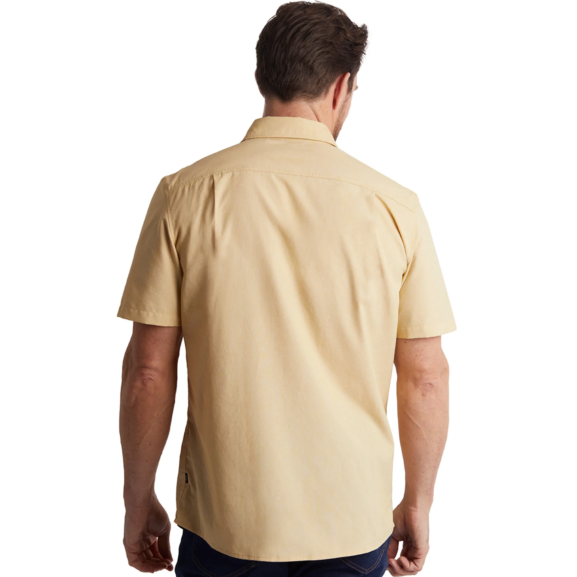 Men Rohan Men'S Finchley Short Sleeve Shirt Iris Yellow Oxford