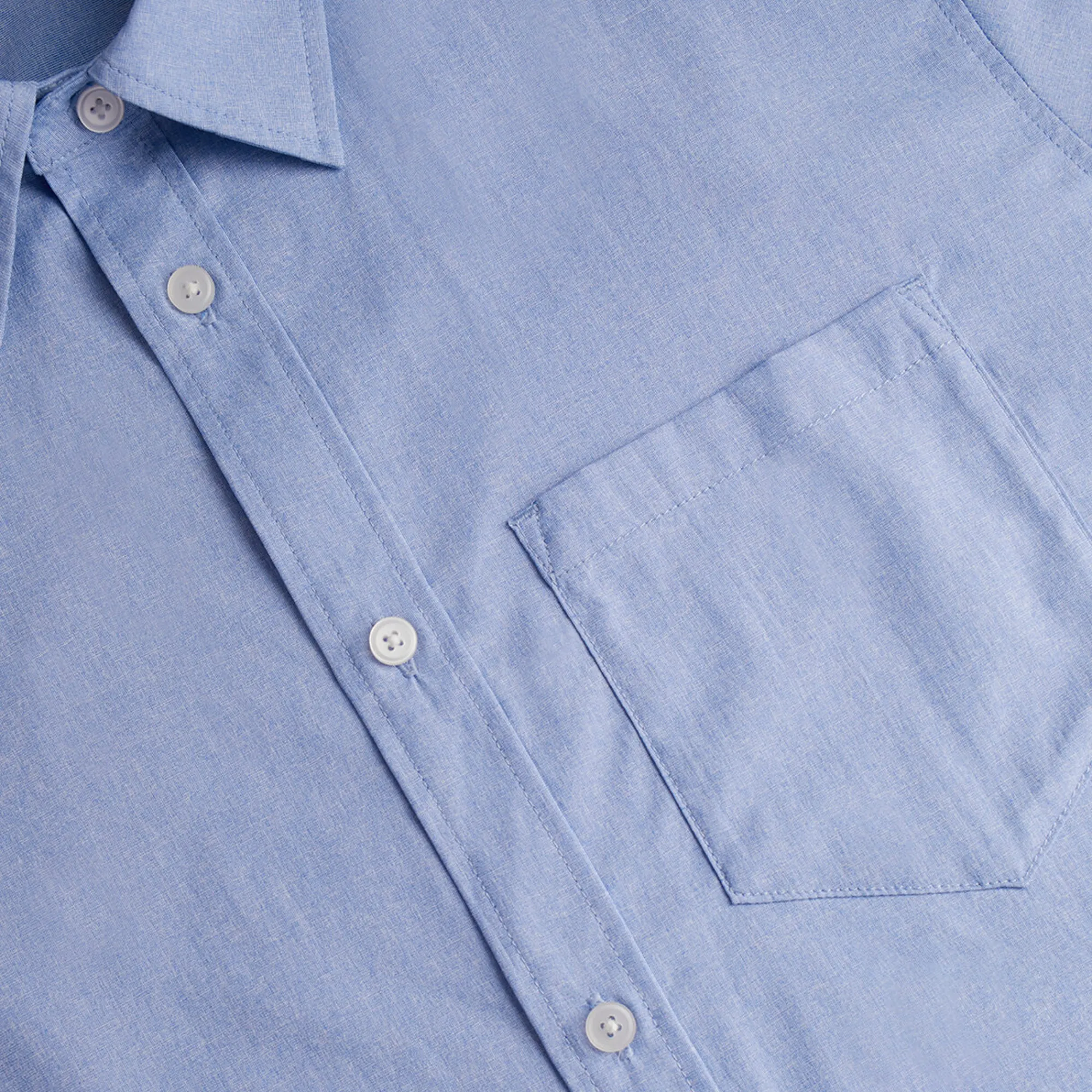 Men Rohan Men'S Finchley Short Sleeve Shirt Ridge Blue Oxford