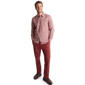 Men Rohan Men'S Firth Long Sleeve Shirt Chestnut Red Gingham