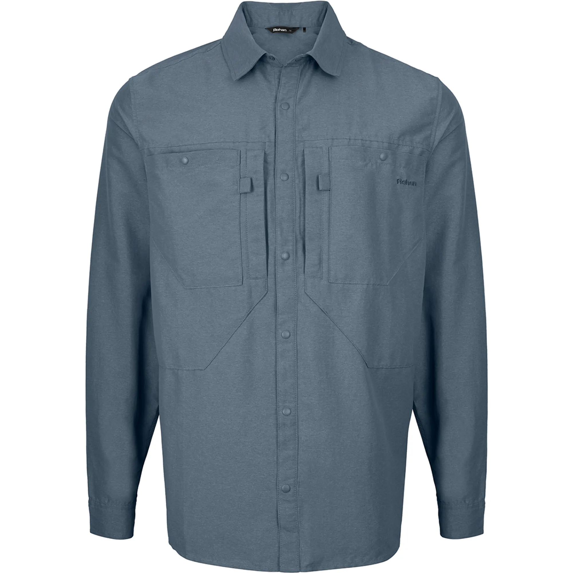 Men Rohan Men'S Frontier Long Sleeve Shirt Slate Grey Marl