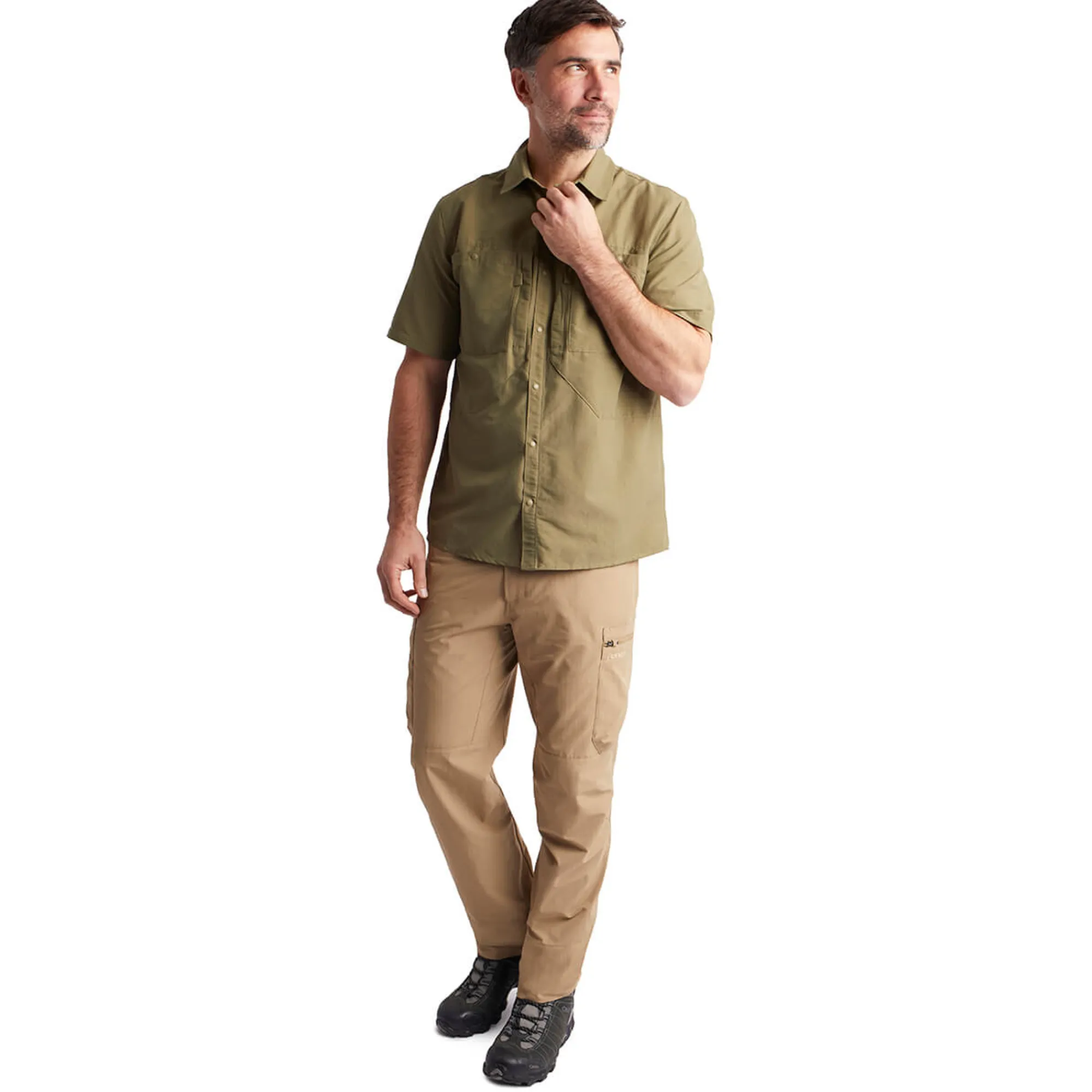 Men Rohan Men'S Frontier Short Sleeve Shirt Umber Green