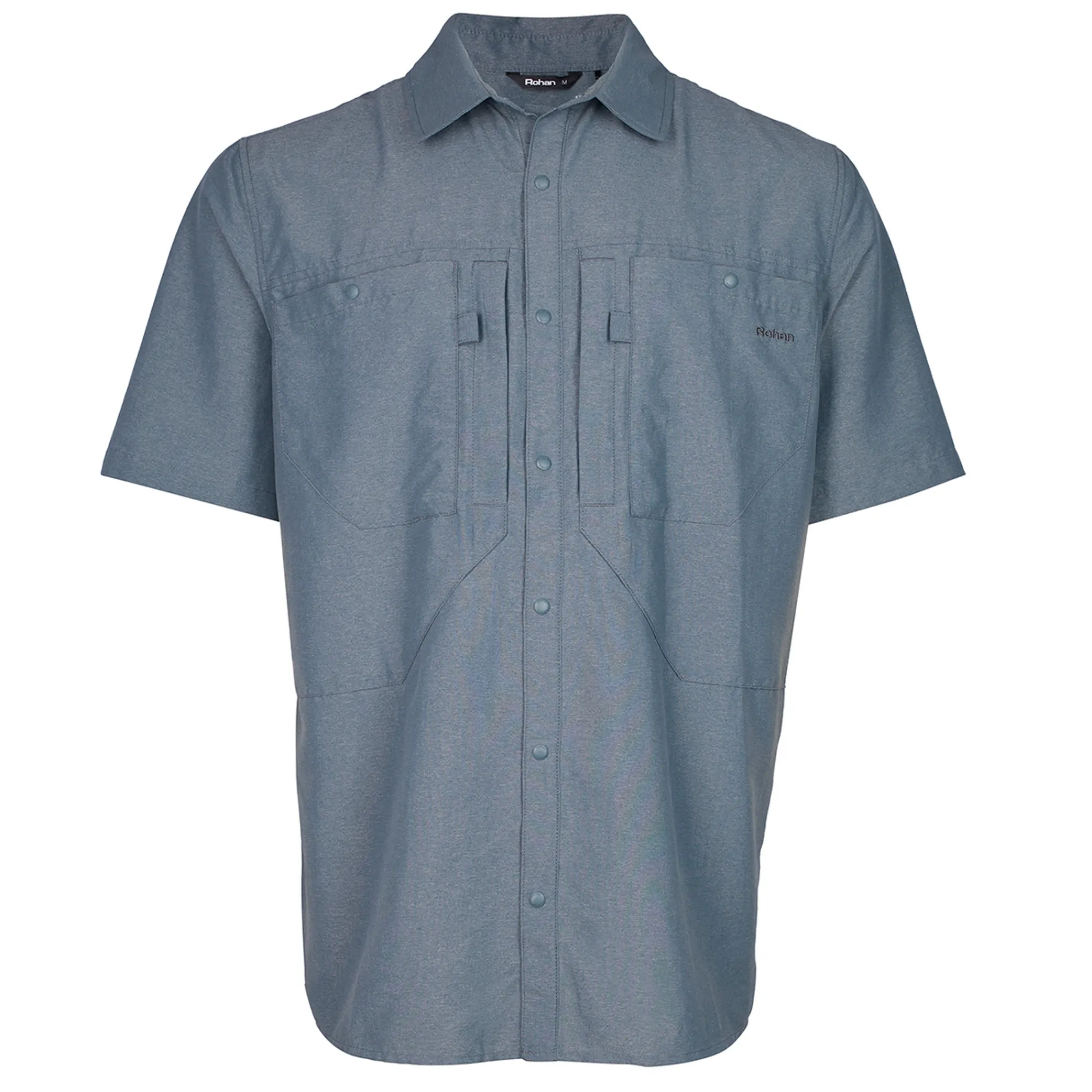 Men Rohan Men'S Frontier Short Sleeve Shirt Slate Grey Marl