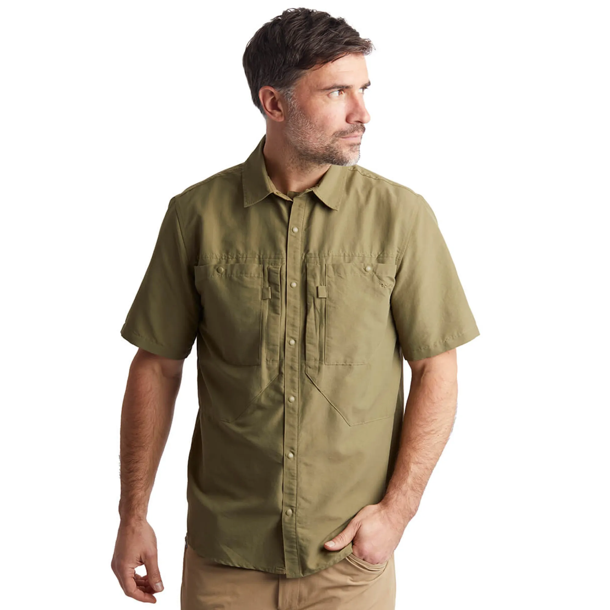 Men Rohan Men'S Frontier Short Sleeve Shirt Umber Green