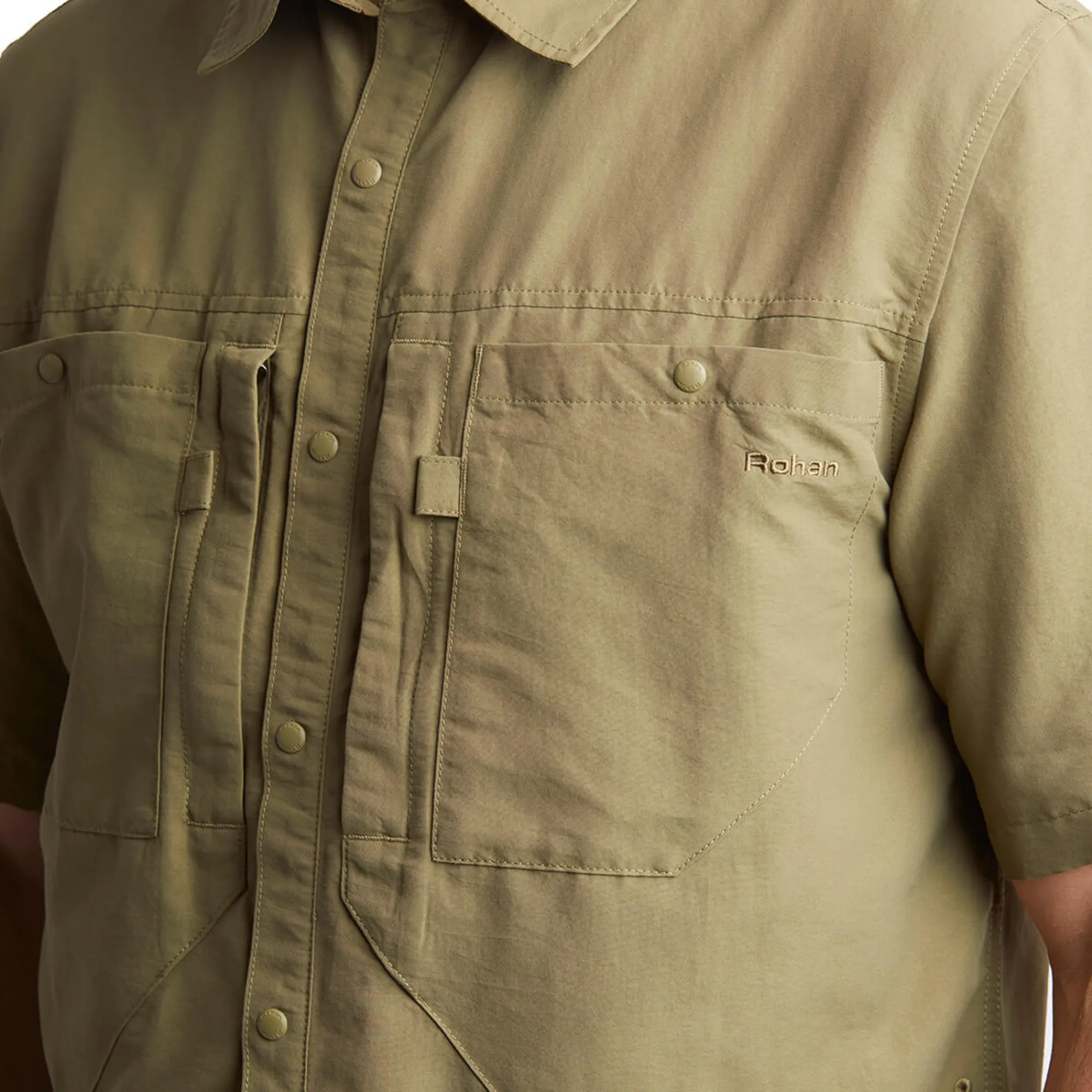 Men Rohan Men'S Frontier Short Sleeve Shirt Umber Green