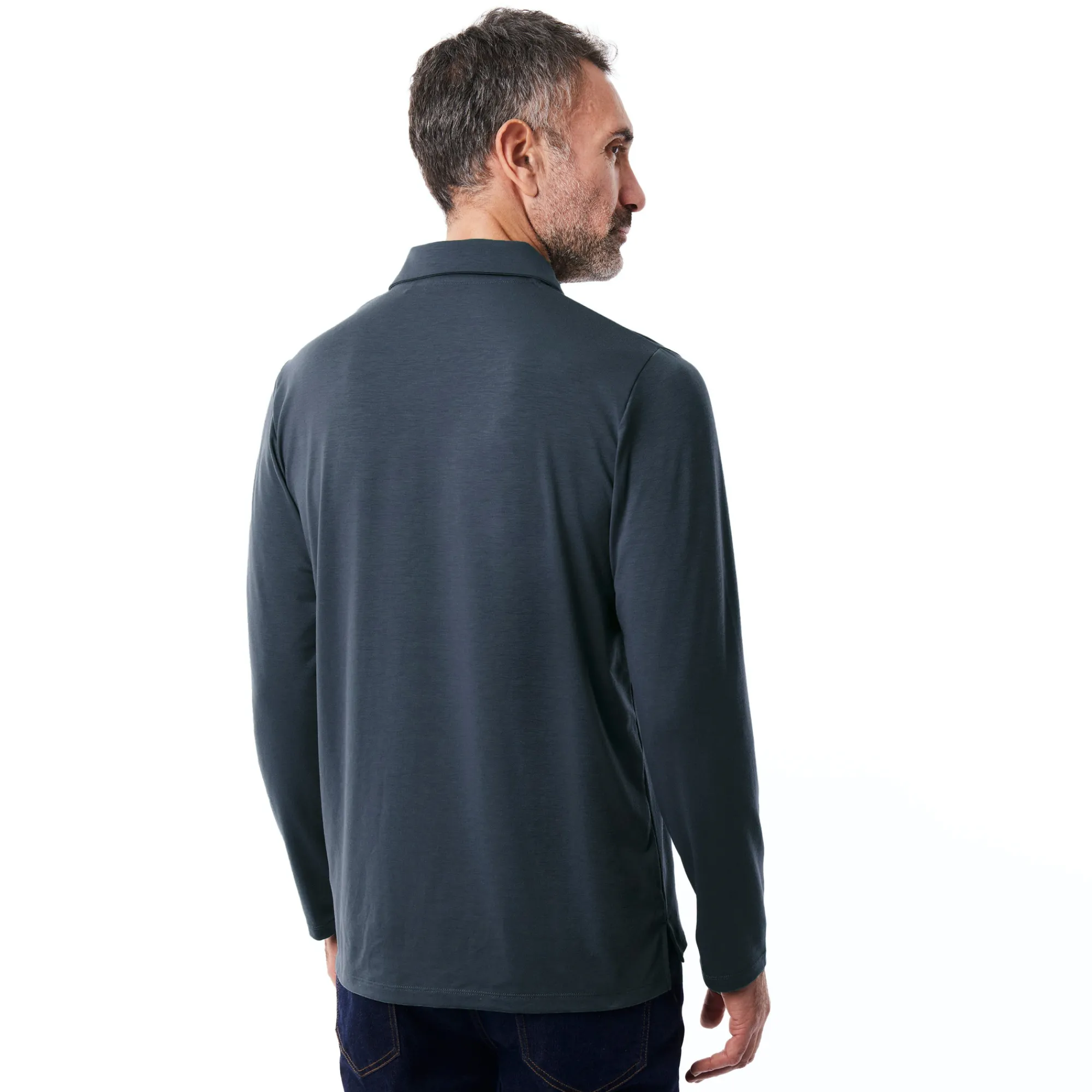 Men Rohan Men'S Global Long Sleeve Polo True Navy
