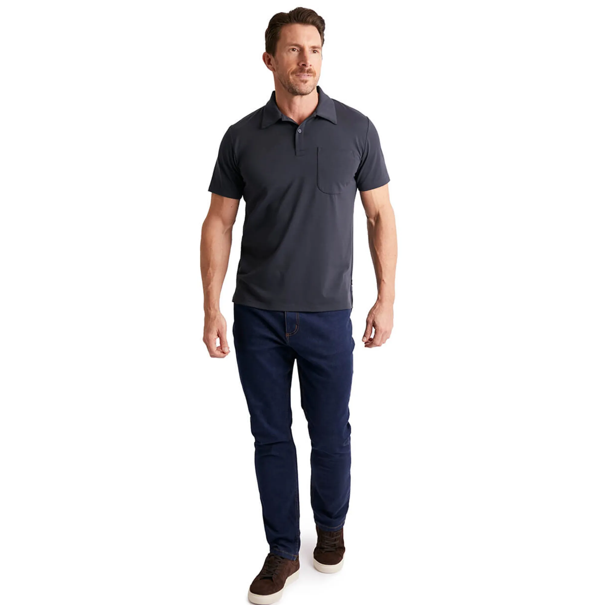 Men Rohan Men'S Global Short Sleeve Polo True Navy