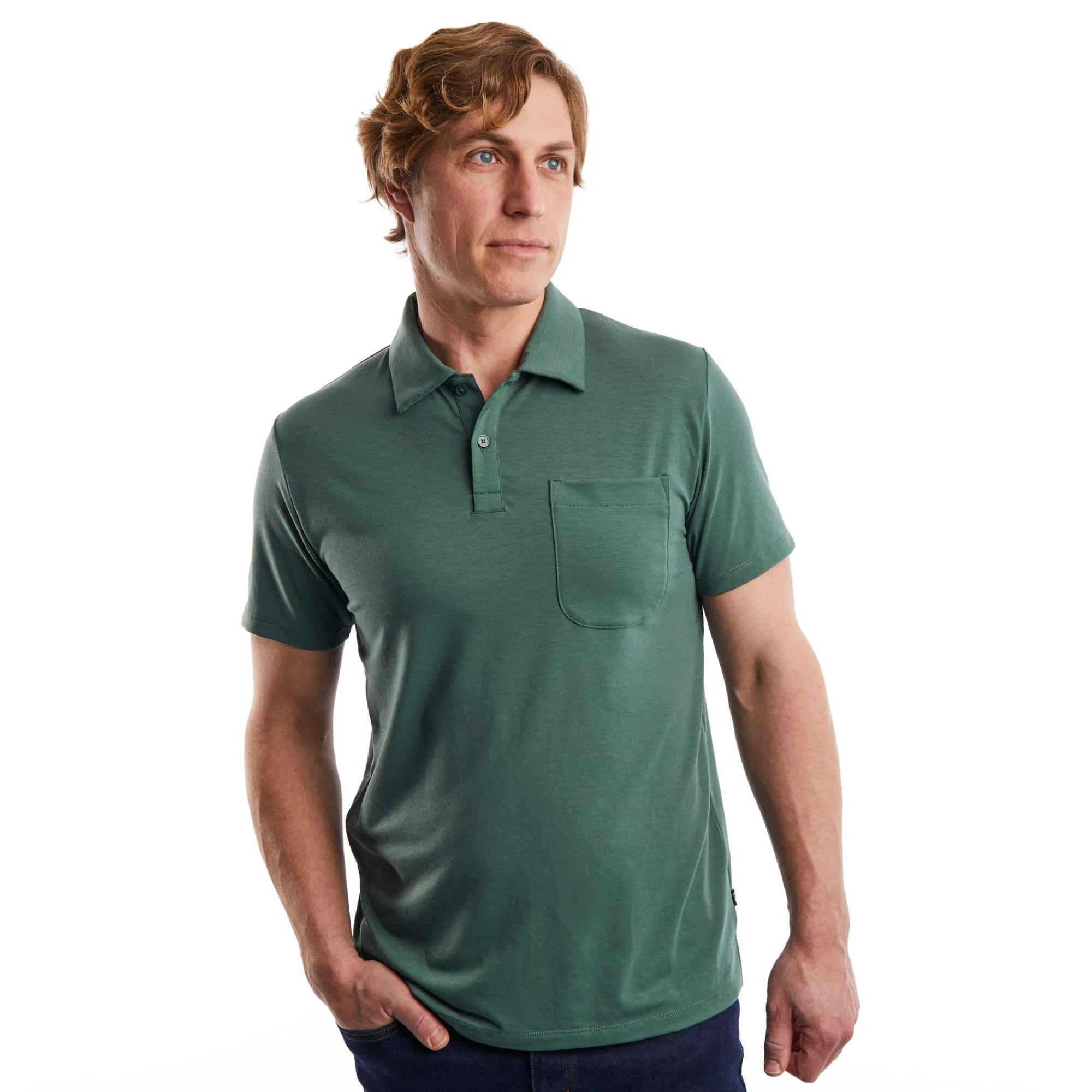 Men Rohan Men'S Global Short Sleeve Polo Flint Green