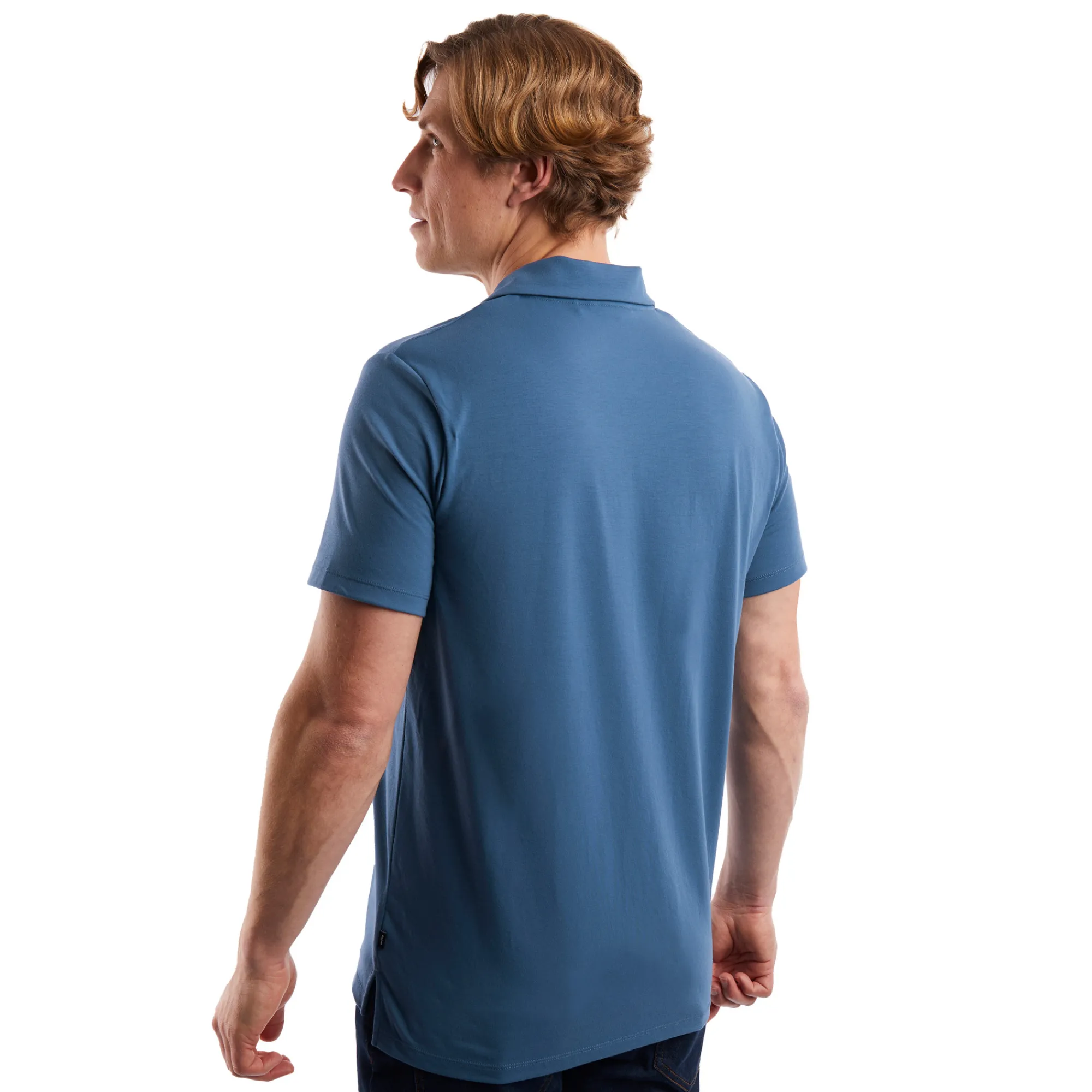 Men Rohan Men'S Global Short Sleeve Polo Cumbria Blue