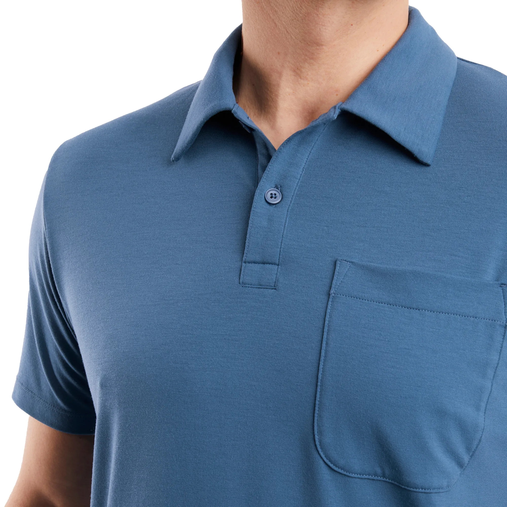 Men Rohan Men'S Global Short Sleeve Polo Cumbria Blue