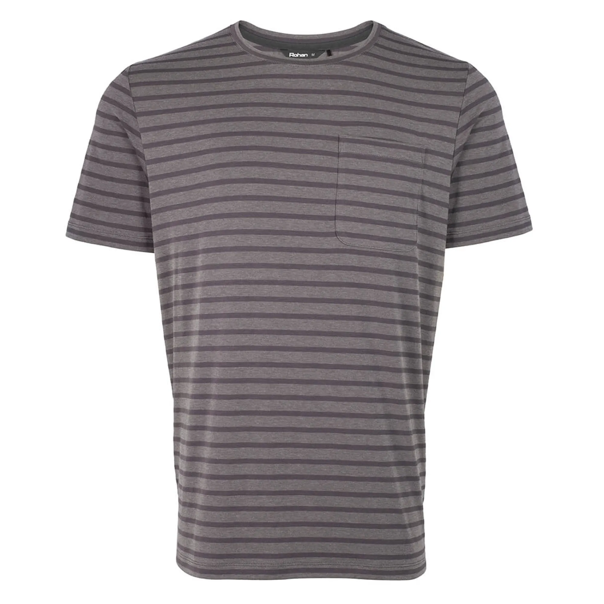 Men Rohan Men'S Harbour Short Sleeve T-Shirt Stormy Grey Marl Stripe