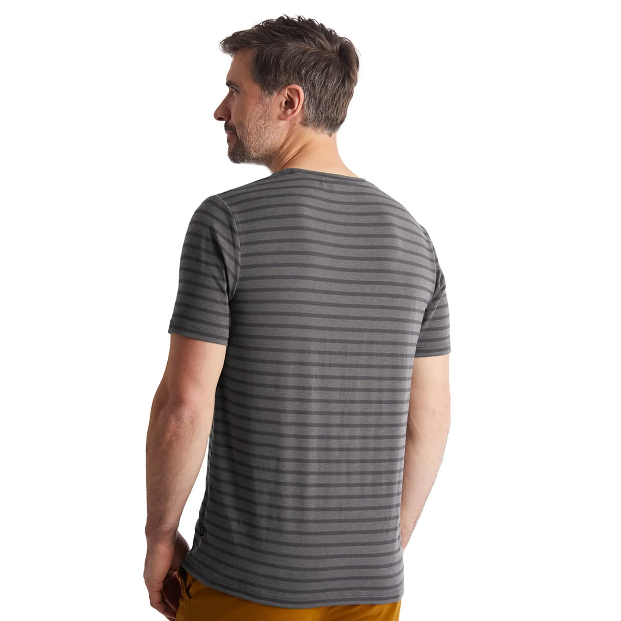 Men Rohan Men'S Harbour Short Sleeve T-Shirt Stormy Grey Marl Stripe