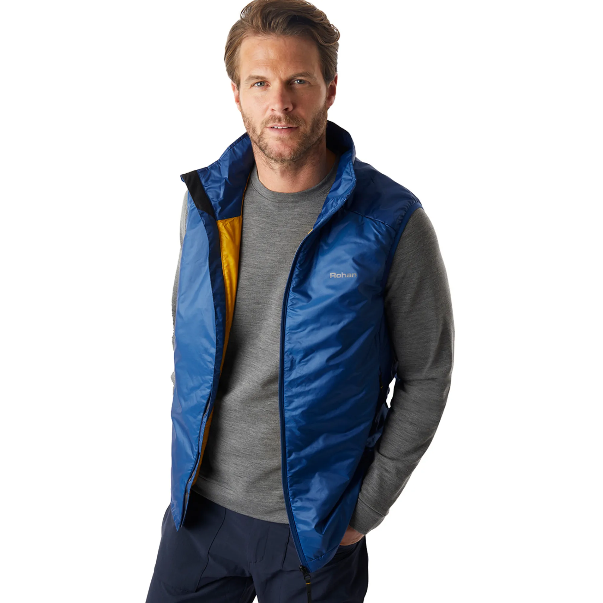Men Rohan Men'S Helios Vest Stratus Blue
