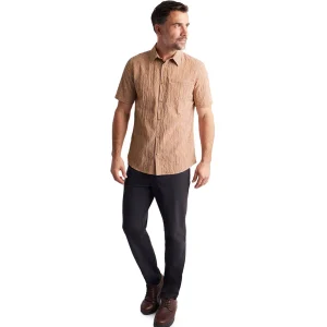 Men Rohan Men'S Isle Short Sleeve Shirt Sunset Orange Gingham