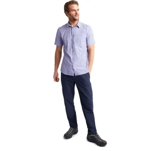 Men Rohan Men'S Isle Short Sleeve Shirt Eclipse Blue Gingham