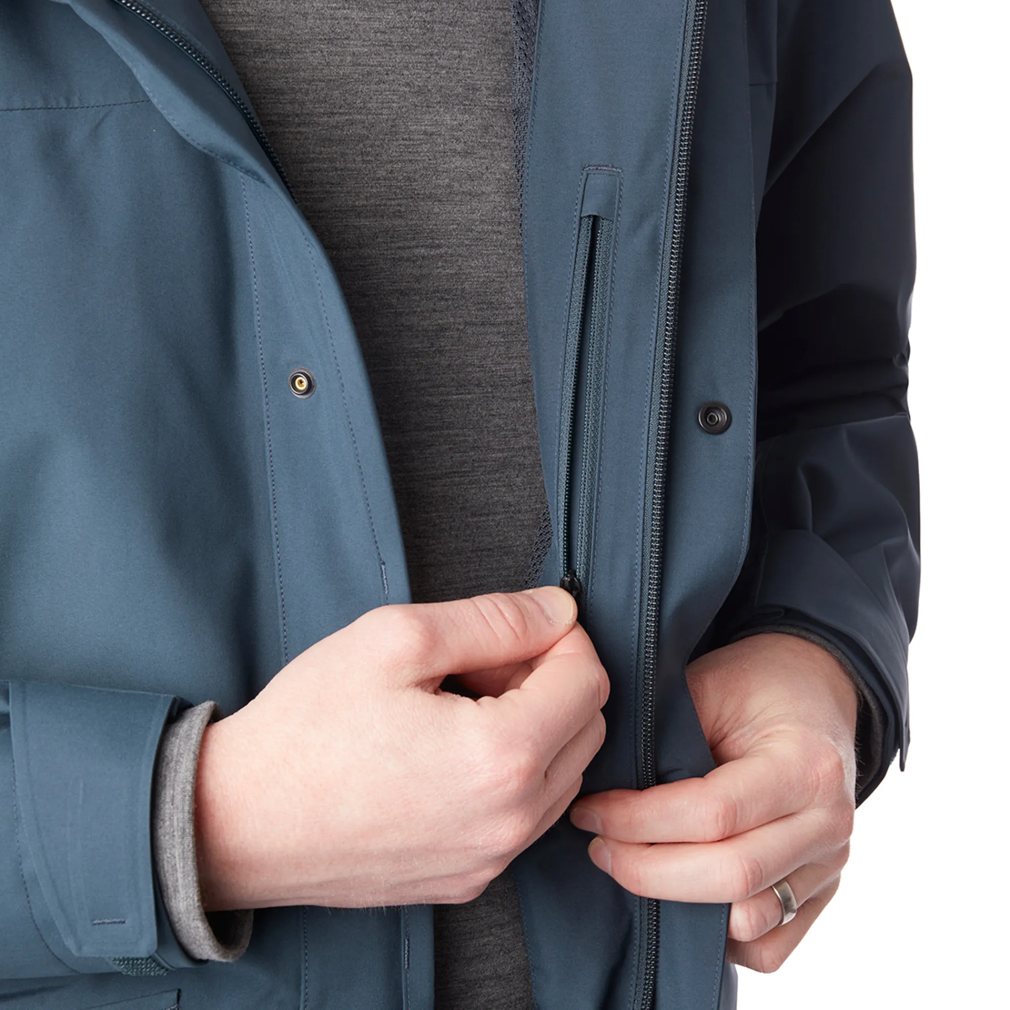 Men Rohan Men'S Kendal Waterproof Jacket Storm Blue
