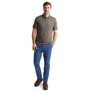 Men Rohan Men'S Merino Cool Short Sleeve Polo Dark Olive Brown Marl