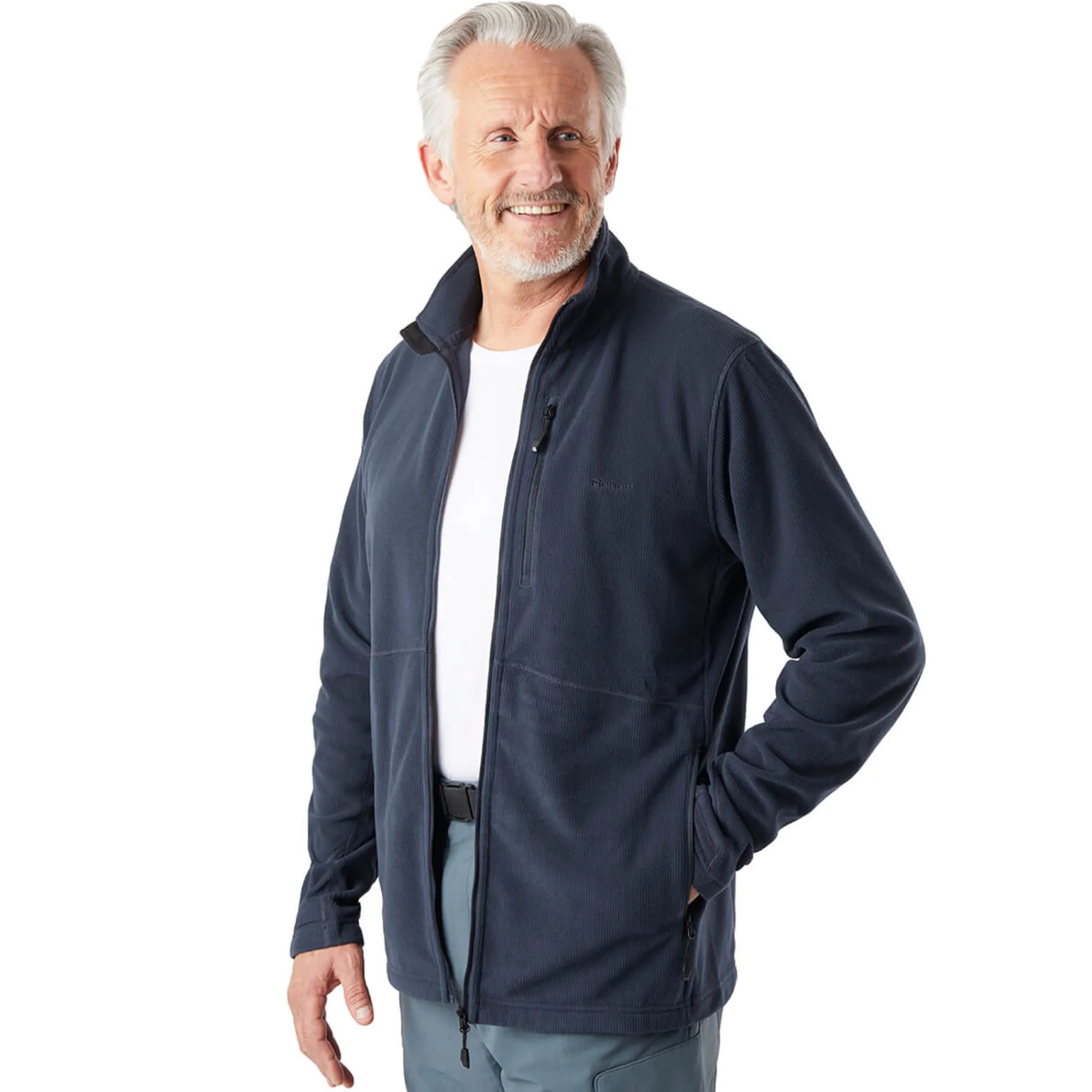 Men Rohan Men'S Microgrid Fleece Jacket True Navy