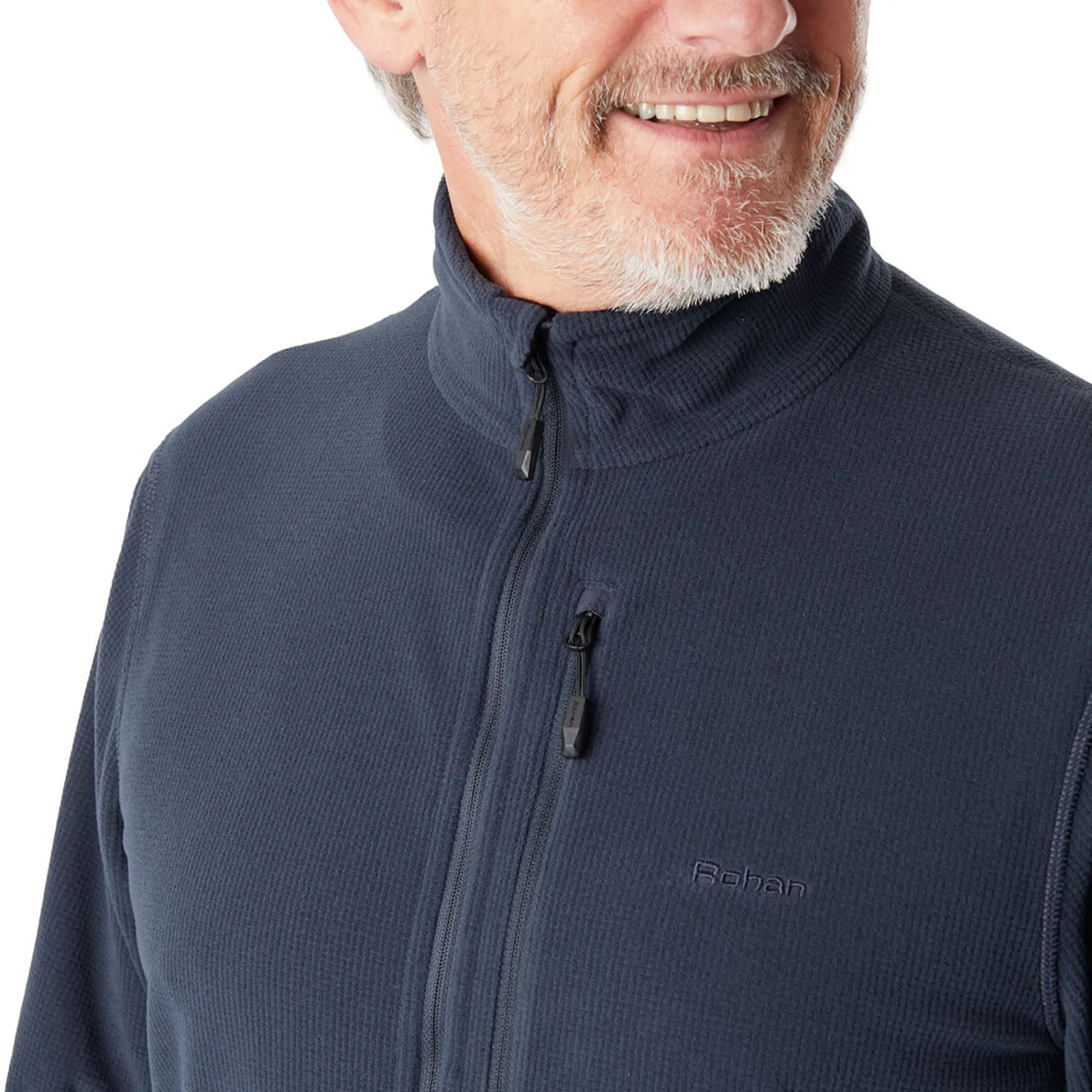 Men Rohan Men'S Microgrid Fleece Jacket True Navy