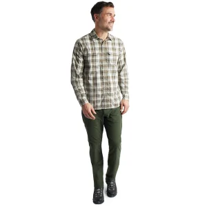Men Rohan Men'S Pennine Long Sleeve Shirt Ecru/Dark Olive Check