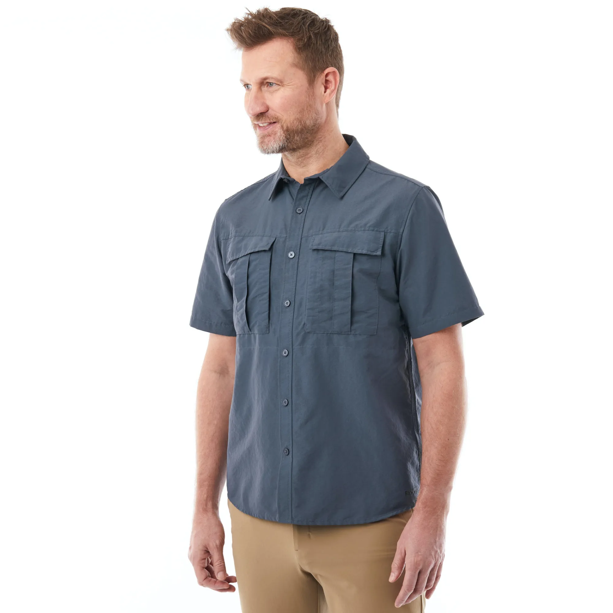 Men Rohan Men'S Pioneer Short Sleeve Shirt Blue Shadow