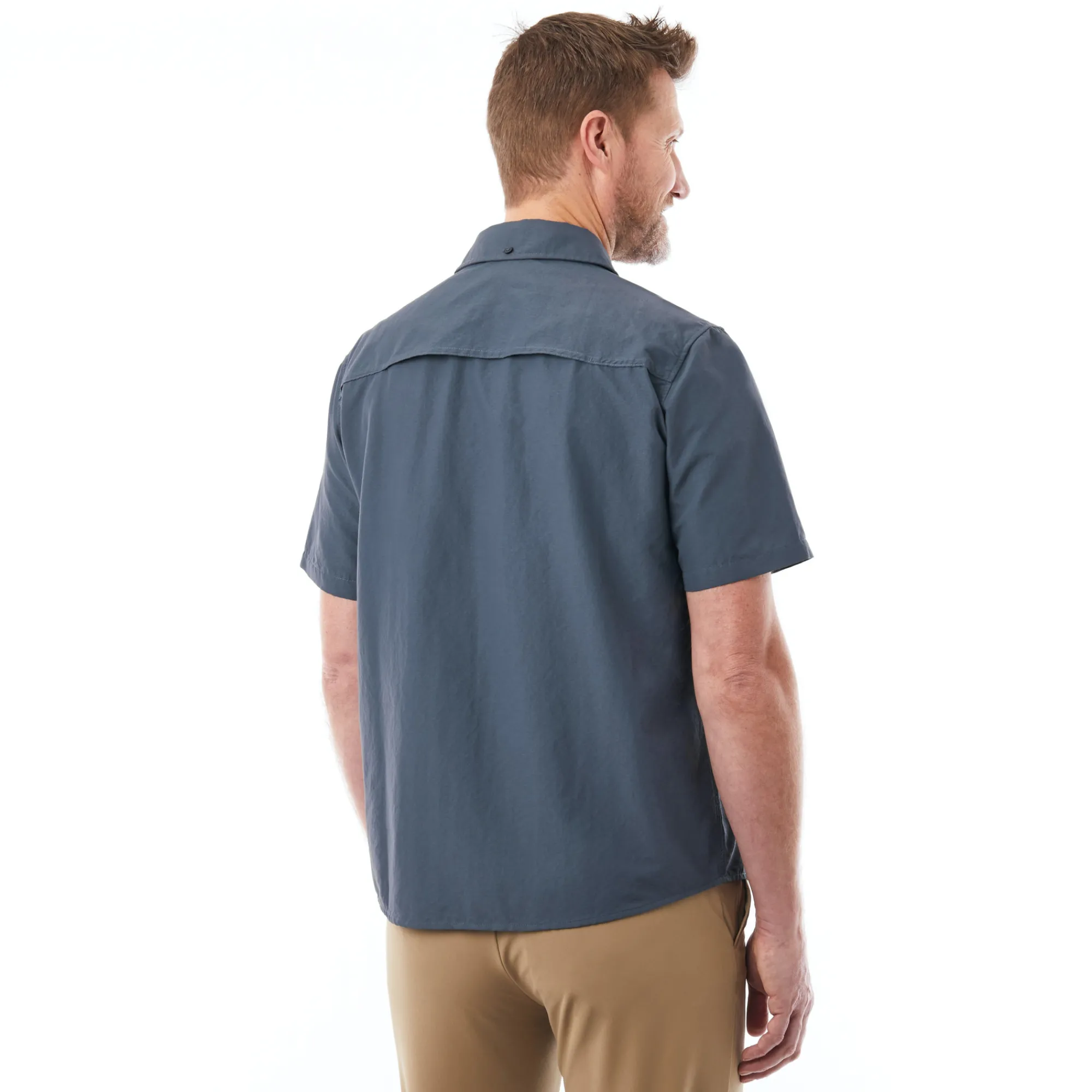 Men Rohan Men'S Pioneer Short Sleeve Shirt Blue Shadow