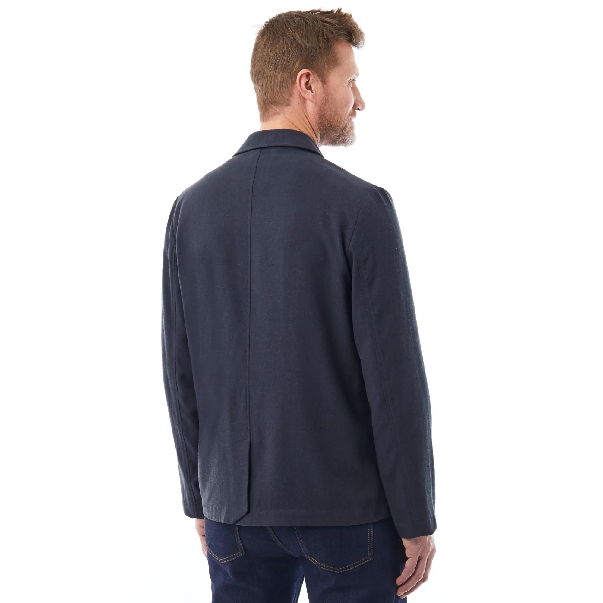 Men Rohan Men'S Porto Linen Jacket Deep Navy