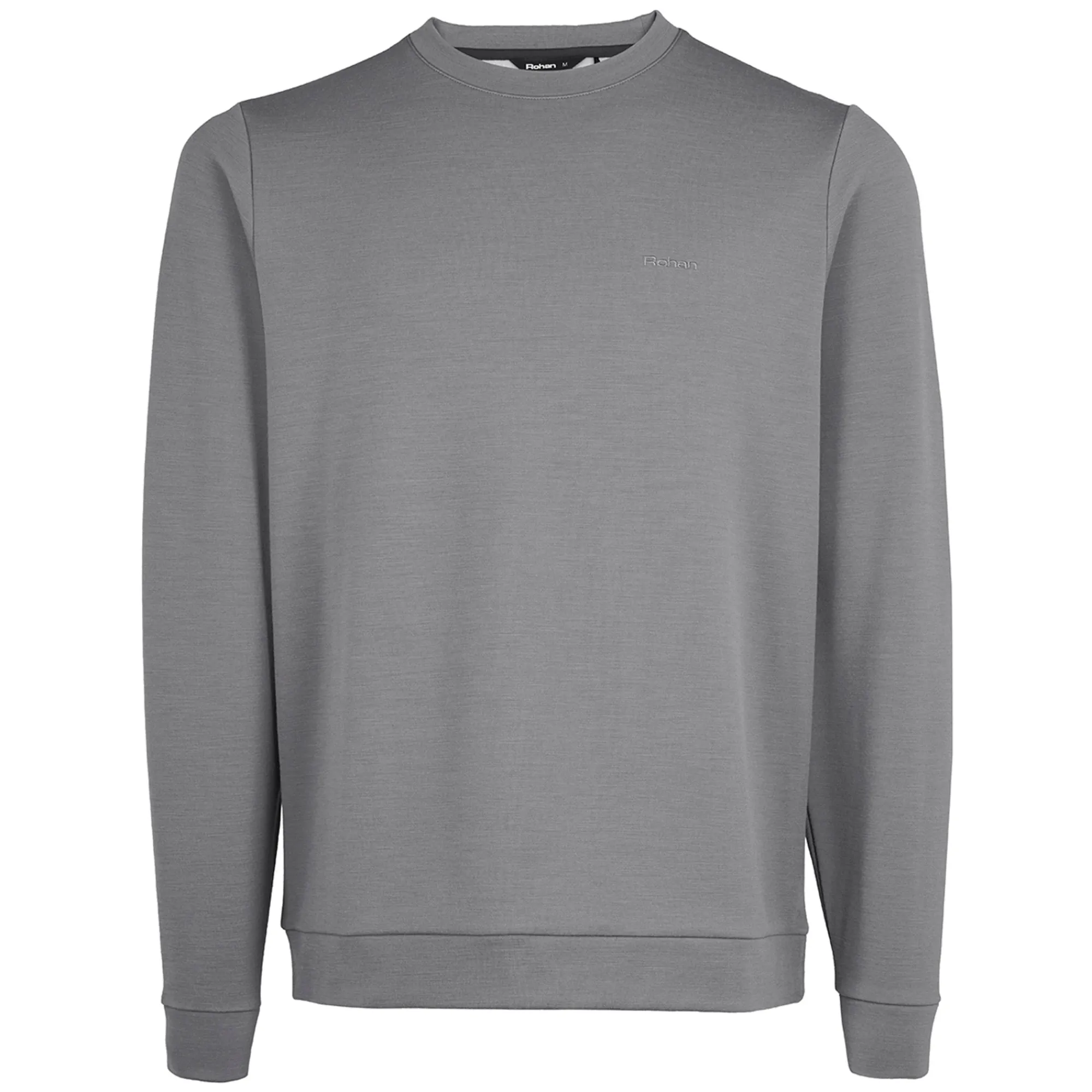 Men Rohan Men'S Radiant Merino Crew Dark Grey Marl