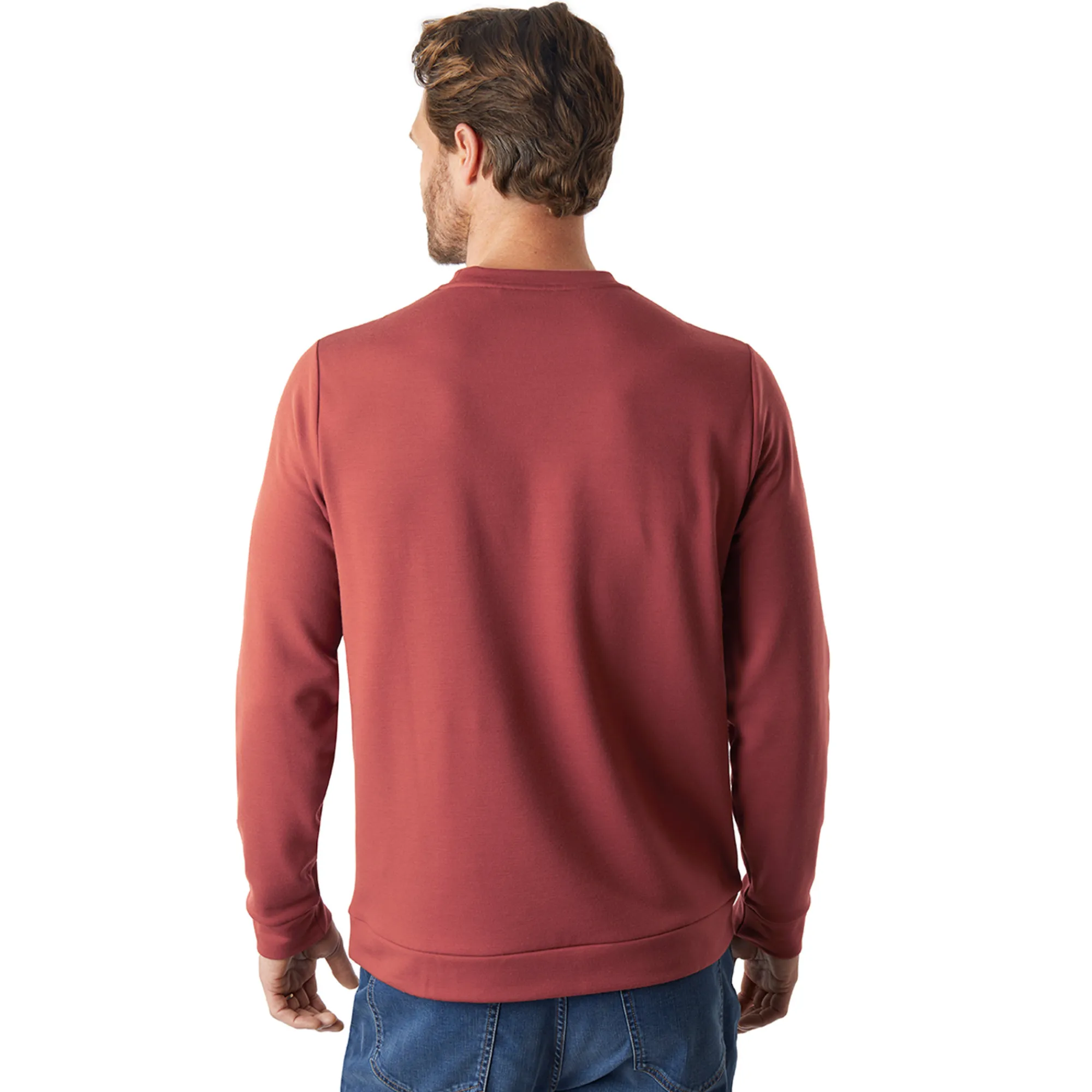 Men Rohan Men'S Radiant Merino Crew Clay Red