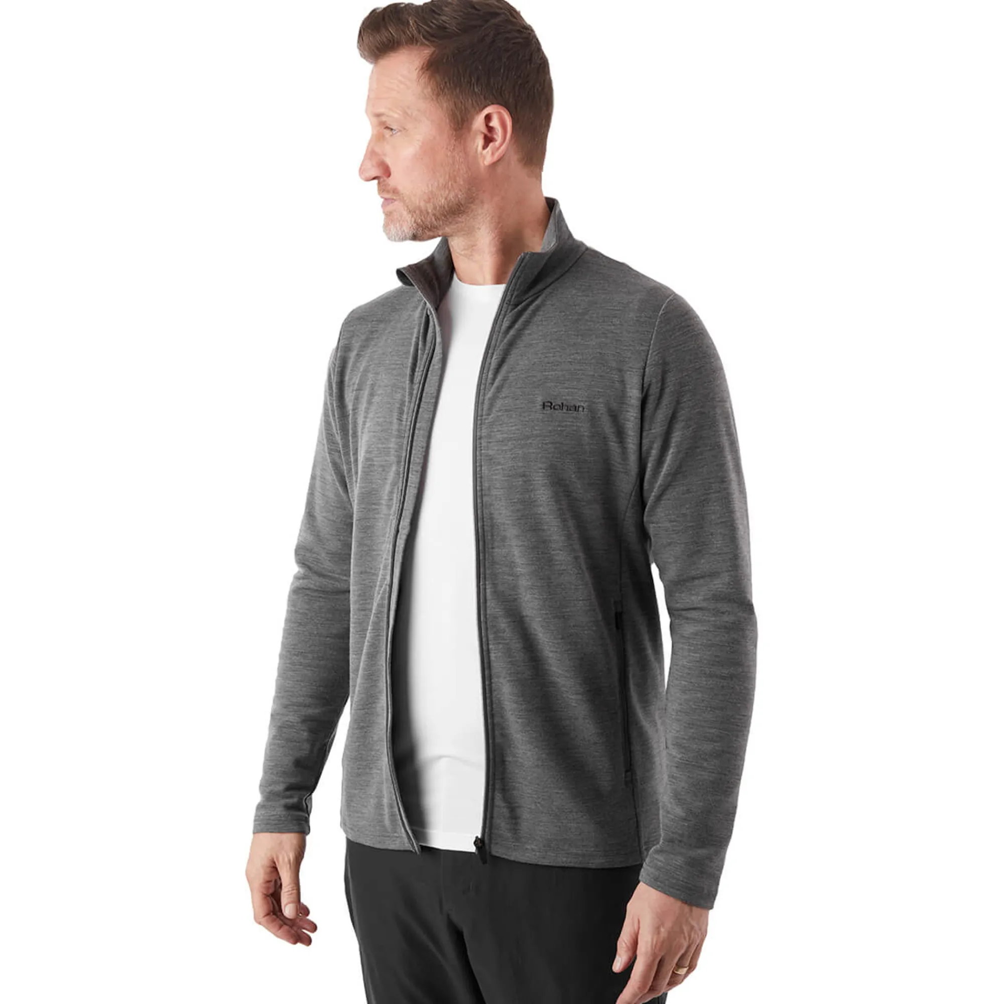 Men Rohan Men'S Radiant Merino Jacket Dark Grey Marl