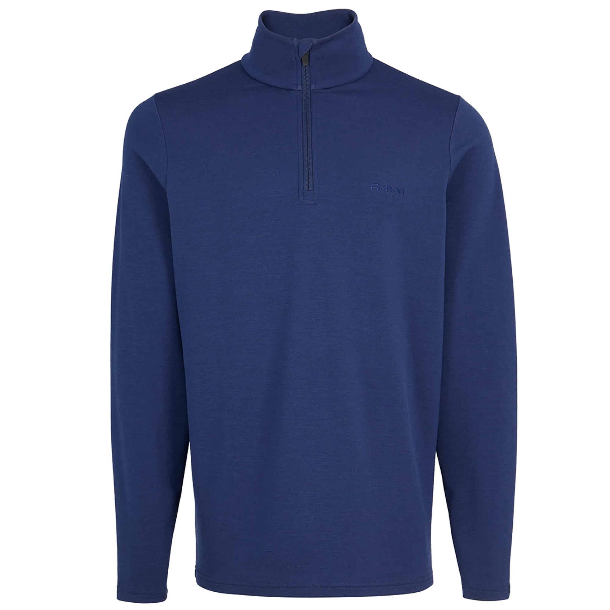 Men Rohan Men'S Radiant Merino Zip Neck Top Nautical Blue