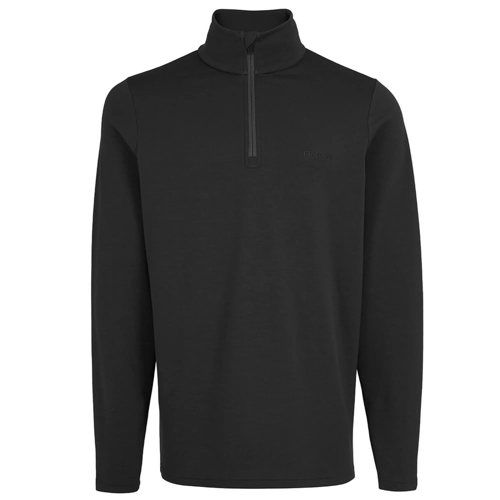 Men Rohan Men'S Radiant Merino Zip Neck Top Black
