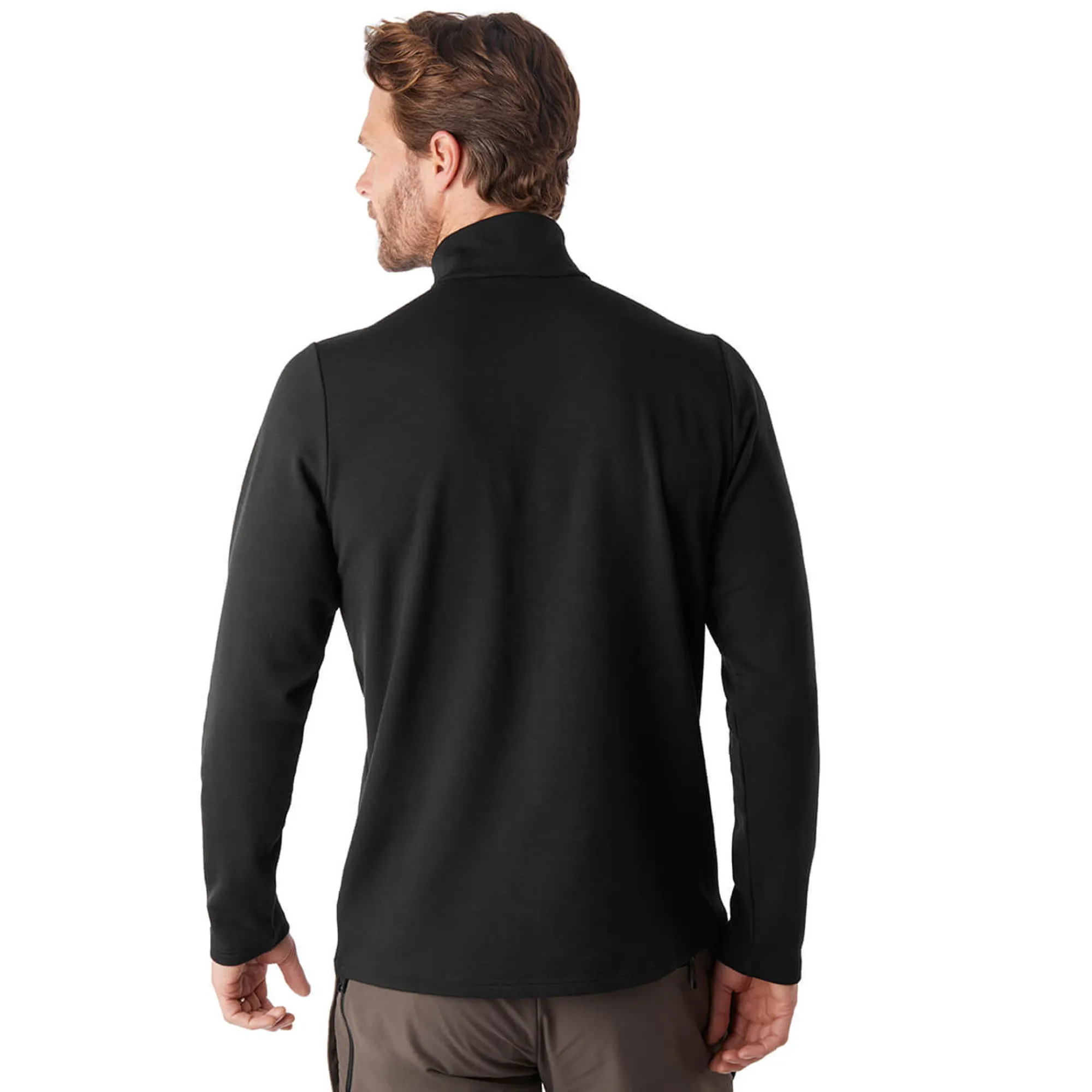 Men Rohan Men'S Radiant Merino Zip Neck Top Black