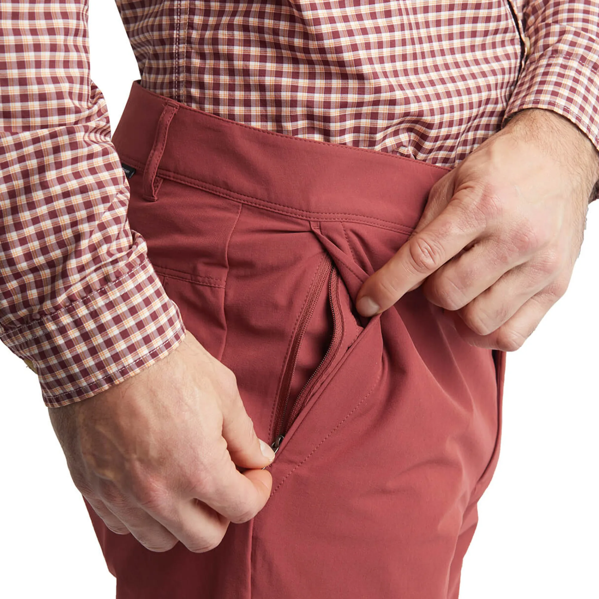Men Rohan Men'S Riviera Trousers Auburn Red