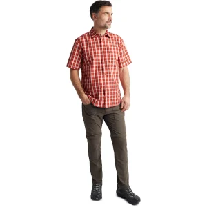 Men Rohan Men'S Stretch Bags Convertible Trousers Dark Olive Brown