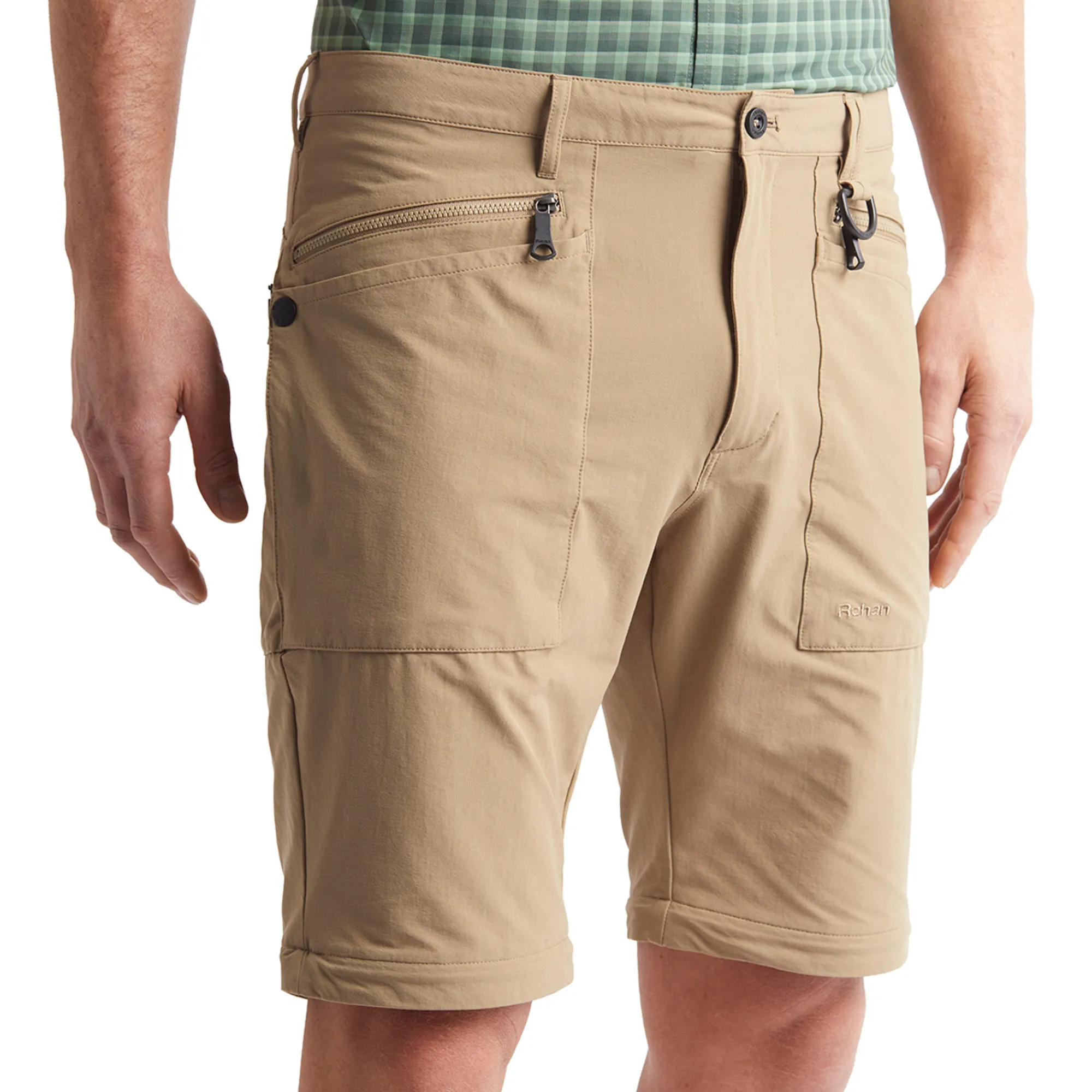 Men Rohan Men'S Stretch Bags Convertible Trousers Stone