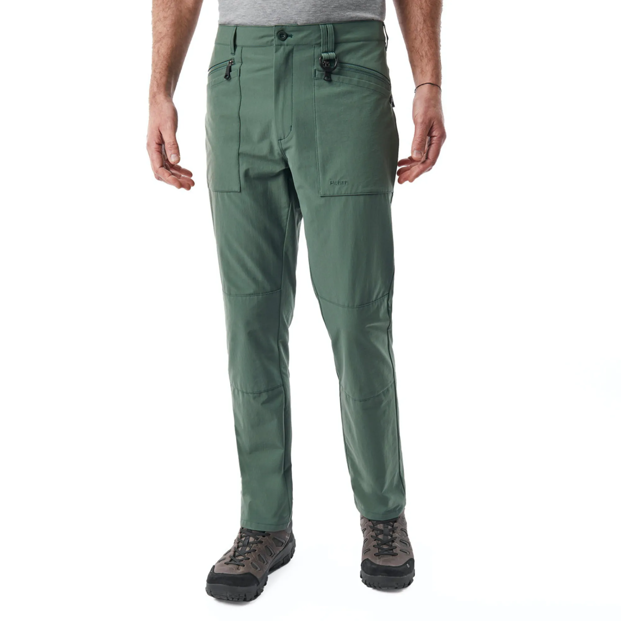 Men Rohan Men'S Stretch Bags Trousers Flint Green