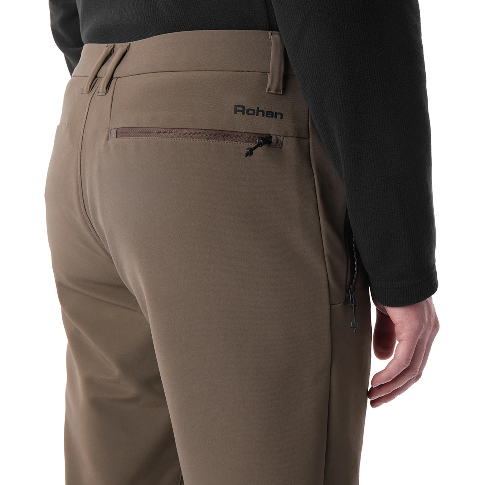 Men Rohan Men'S Striders Trousers Dark Olive Brown