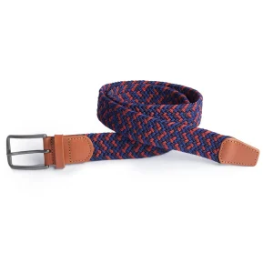 Men Rohan Men'S Woven Stretch Belt Blue/Coast Red