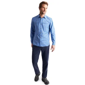 Men Rohan Men'S Zenith Long Sleeve Shirt Ridge Blue Check